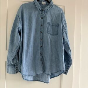 Women's Blue Button Down Shirt